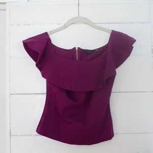 Ted Baker Off The Shoulder Ruffle Top Size XS